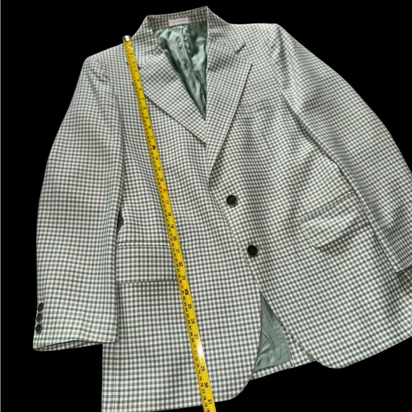 Vintage 70s 80s Richman Brothers Plaid Blazer Jacket Men Size 42R - Picture 2 of 8